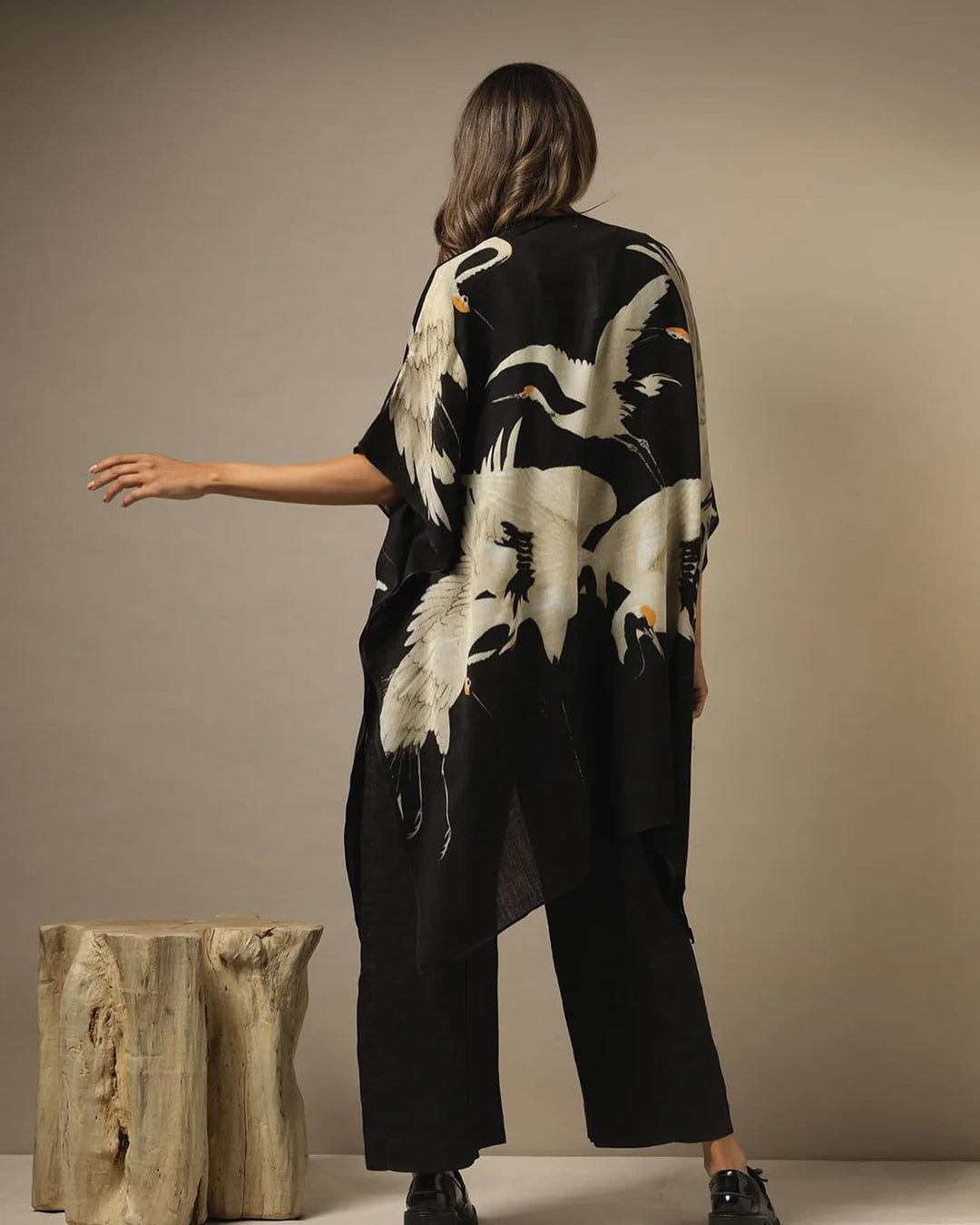 One Hundred Stars | Stork Black Wool Throwover