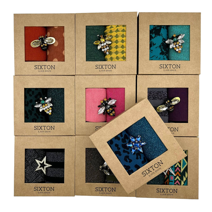 Sixton London | Sock box duo with pin