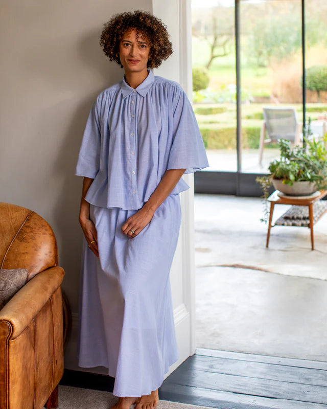 Stacey Blouse | Blue Stripes