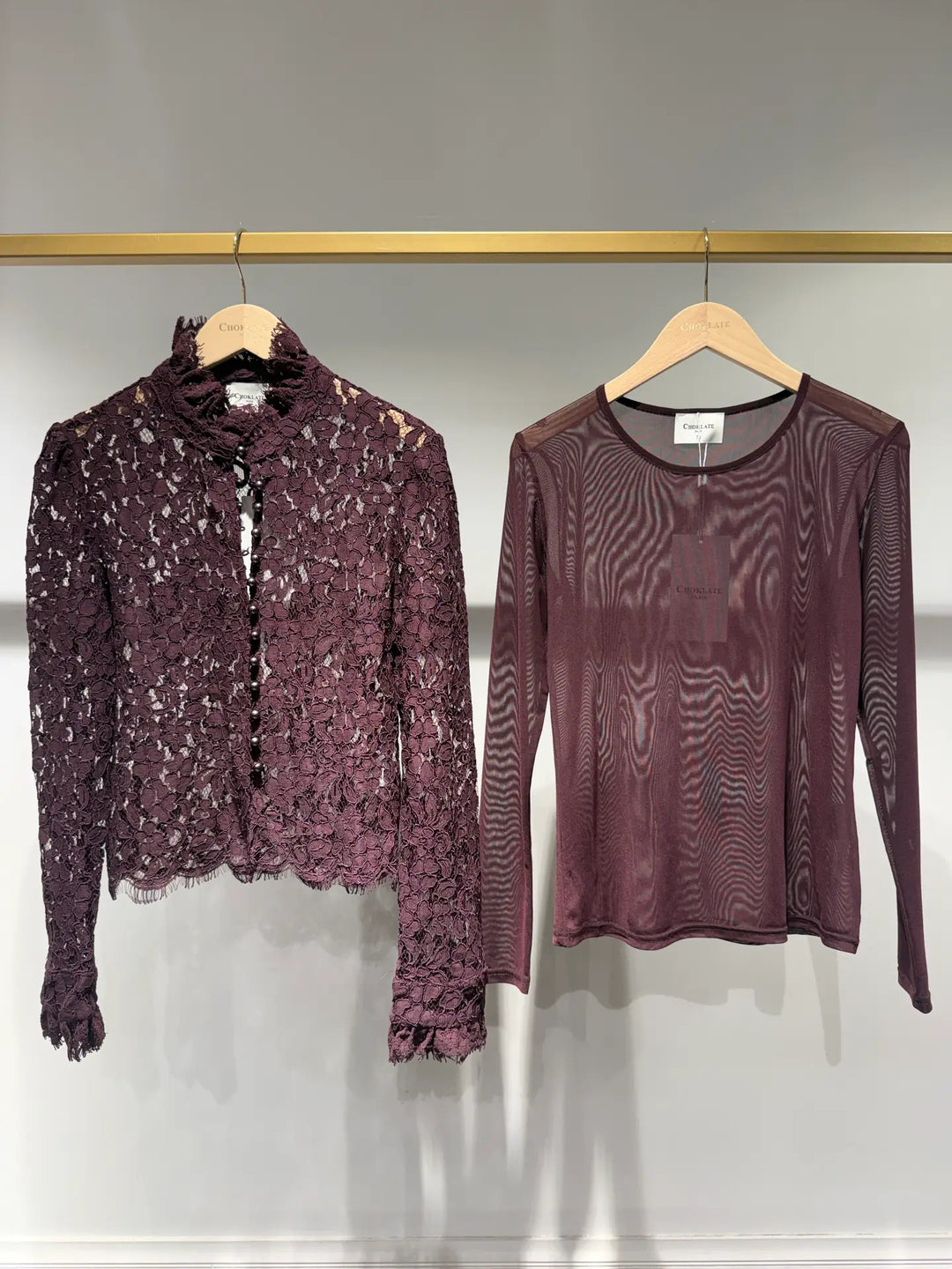The Sabina Lace Blouse - Plum