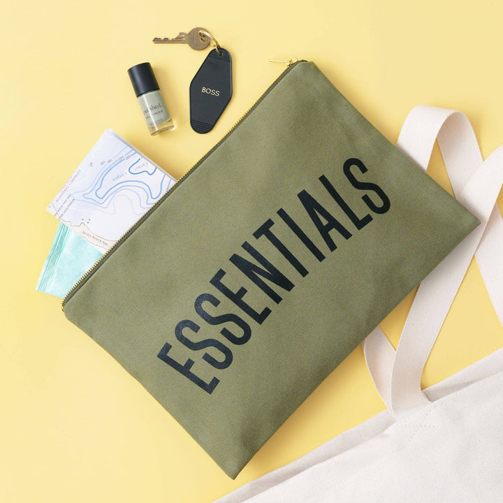 Essentials - Olive Green Extra Large Pouch