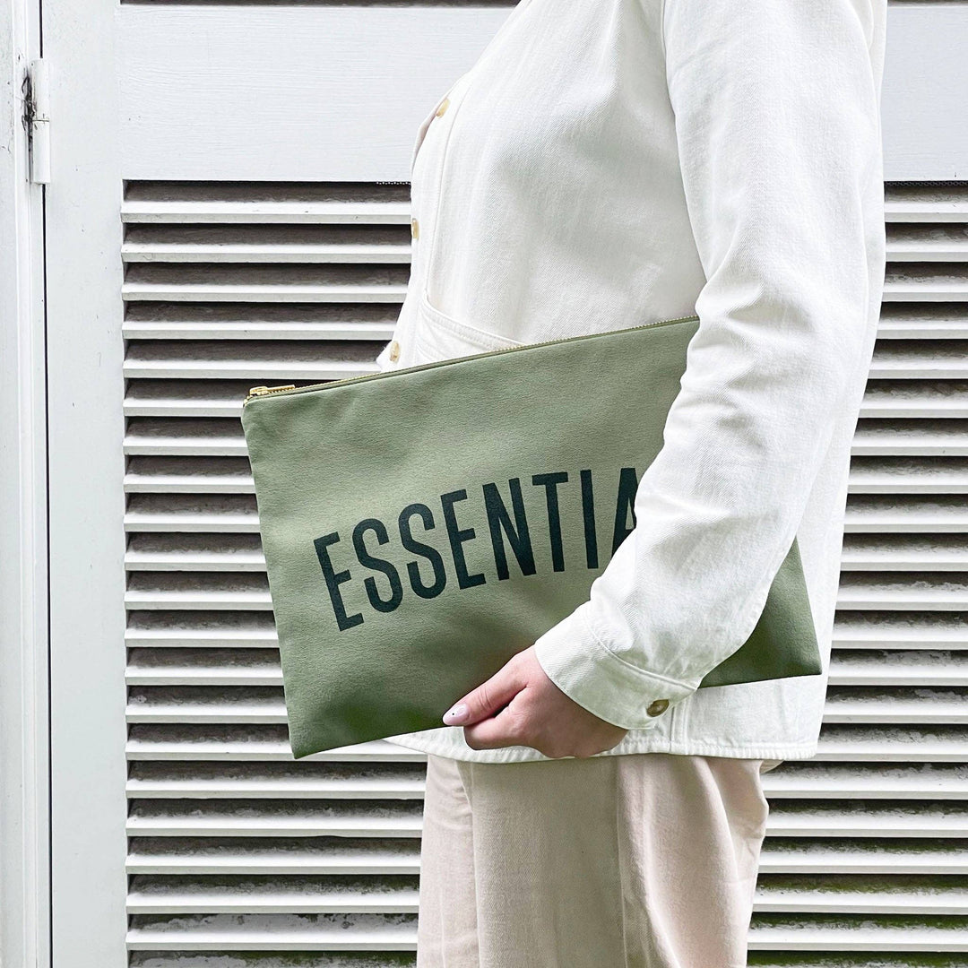 Essentials - Olive Green Extra Large Pouch