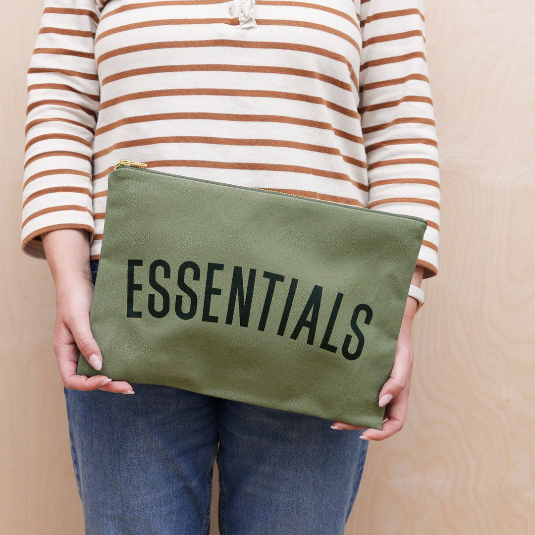 Essentials - Olive Green Extra Large Pouch