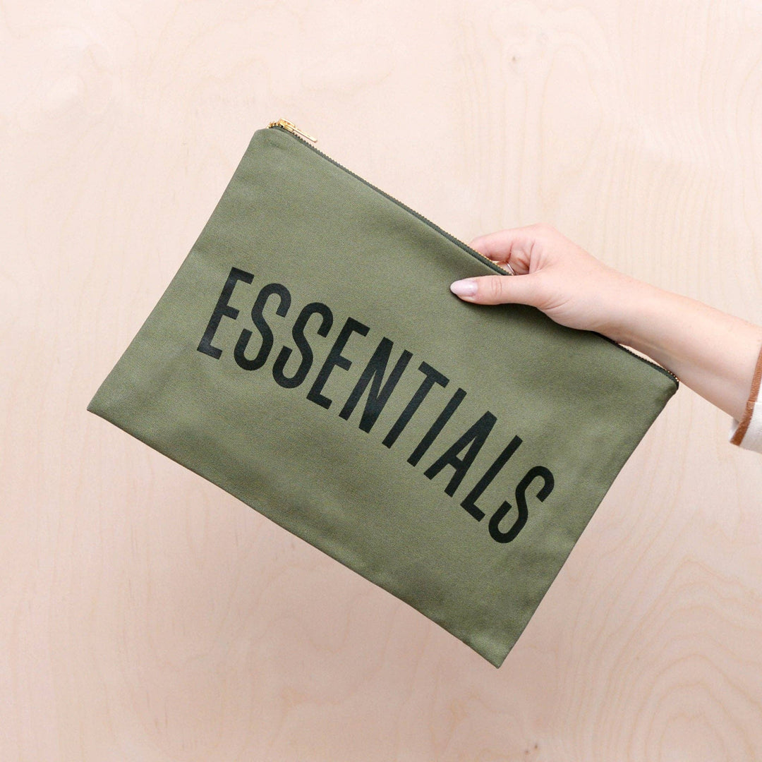 Essentials - Olive Green Extra Large Pouch