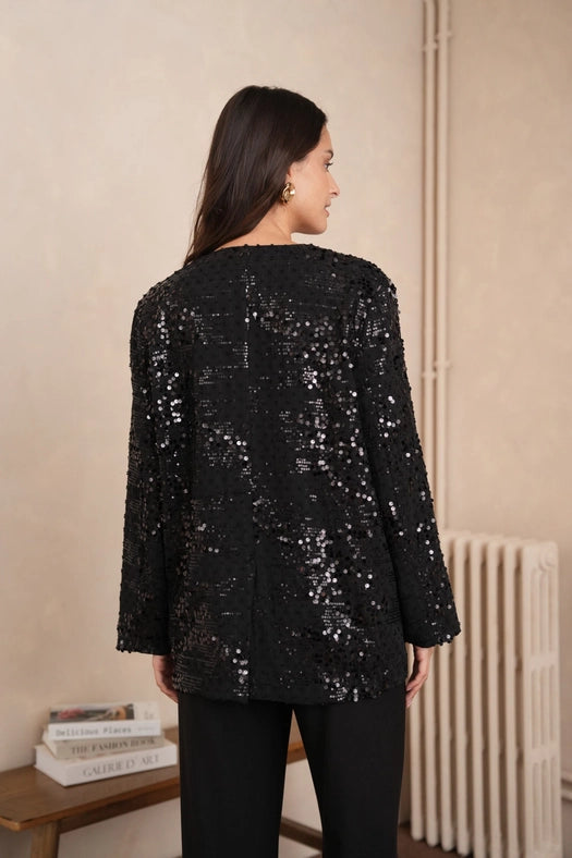 Catherine 2 in 1 mid length Sequin Jacket