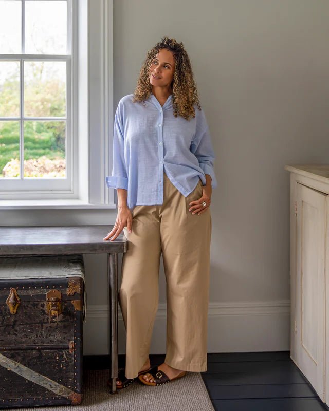 Chalk UK | Amelia Trousers | Dark Beige - Monica Luz