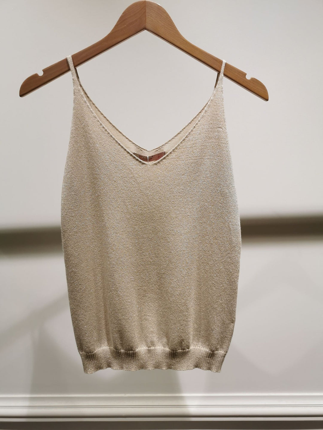 Choklate Paris | Gwyneth Metallic Fine knitted lurex vest top - Monica Luz