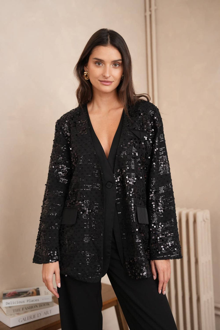 Channel sequin jacket