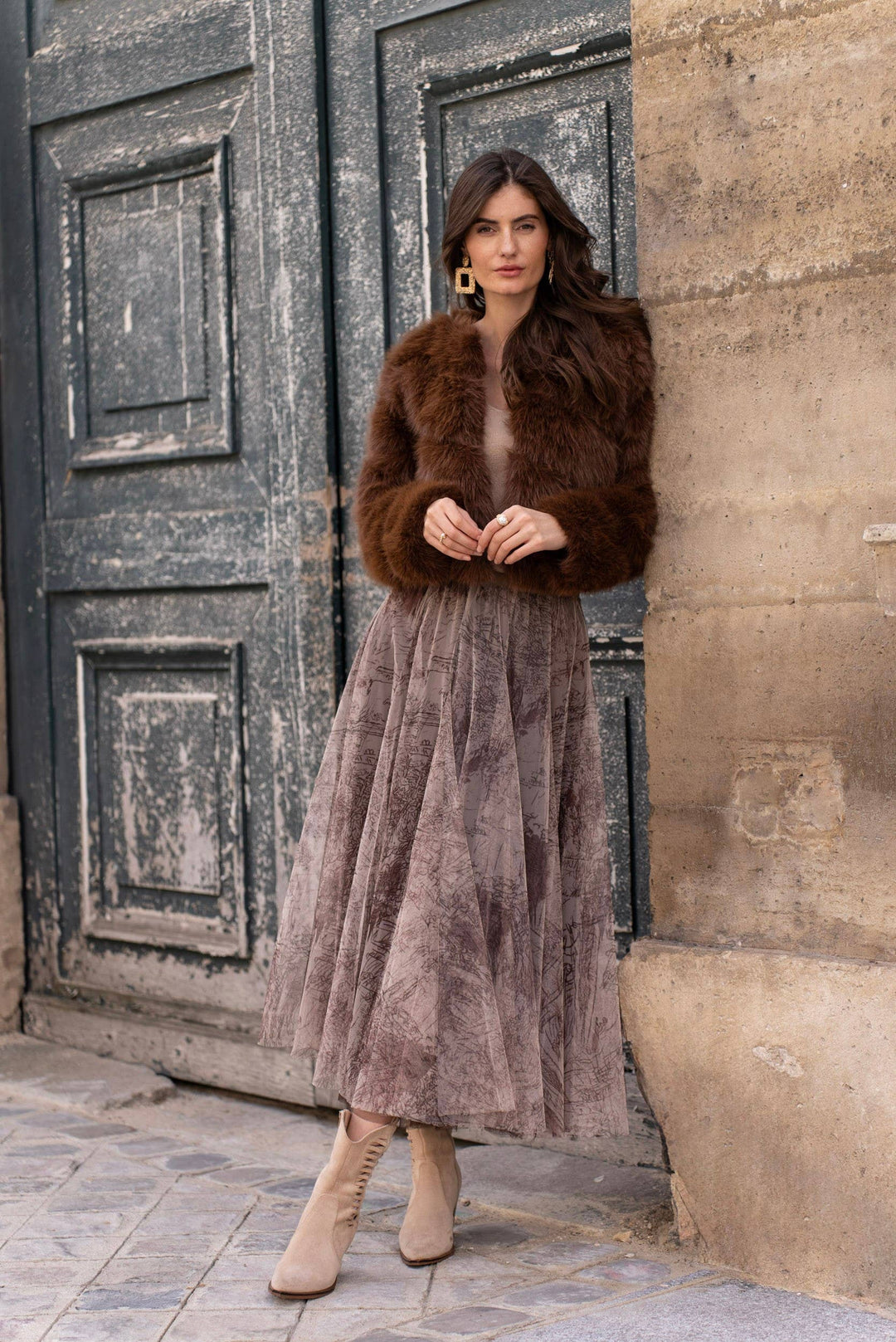 Choklate Paris | Tulle Skirt French Riviera | Navy | Taupe | Powder Blue - Monica Luz