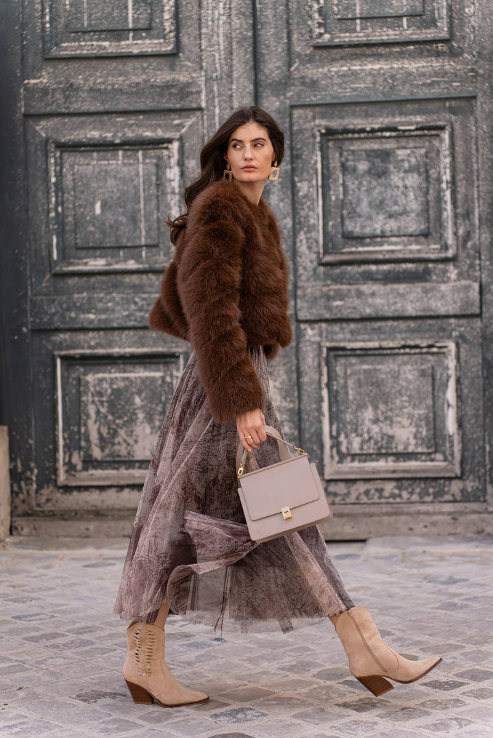 Choklate Paris | Tulle Skirt French Riviera | Navy | Taupe | Powder Blue - Monica Luz