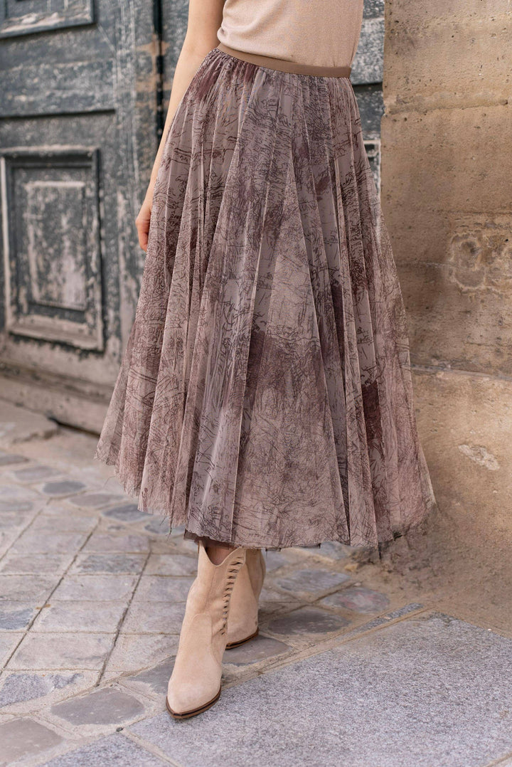 Choklate Paris | Tulle Skirt French Riviera | Navy | Taupe | Powder Blue - Monica Luz