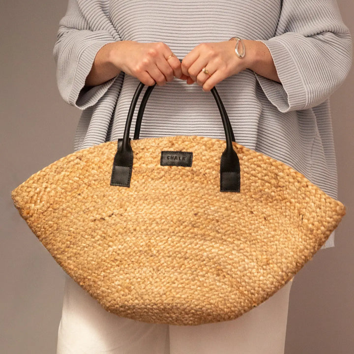 Bromley Jute Bag | Natural/Black