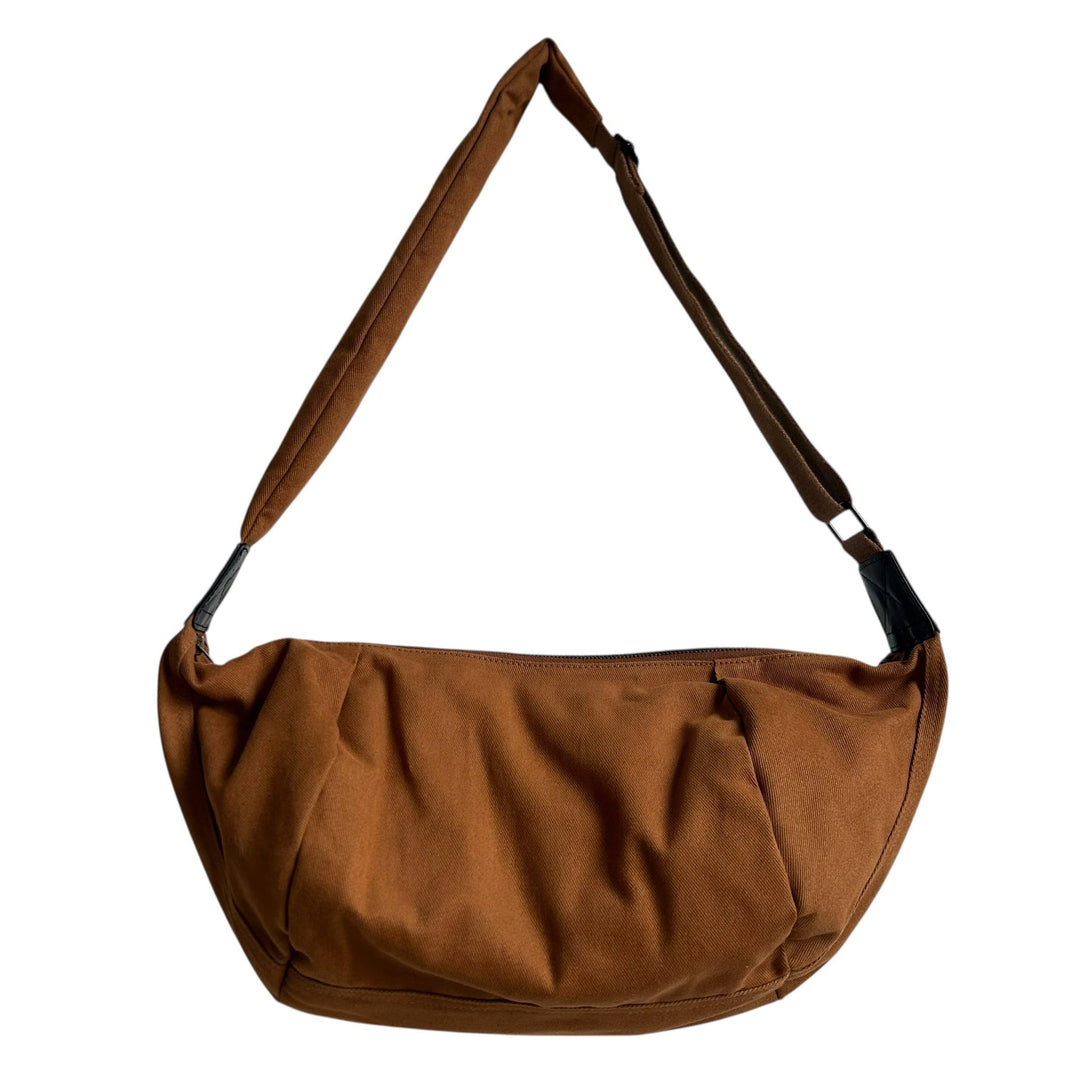 Brixton cross body sling bag - plain brown