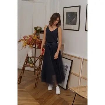 The Dominique Metallic Fine Knit Top