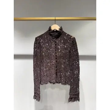 Sabina Lace Blouse - Brown