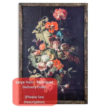 Set of 2 Antiqued Boho Floral Wall Prints