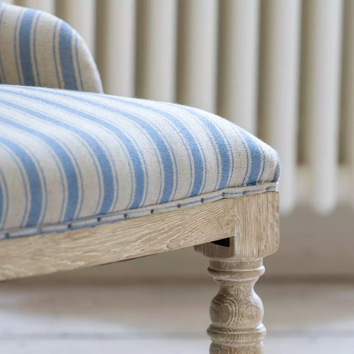 Margot Chair Ticking Stripe - Blue
