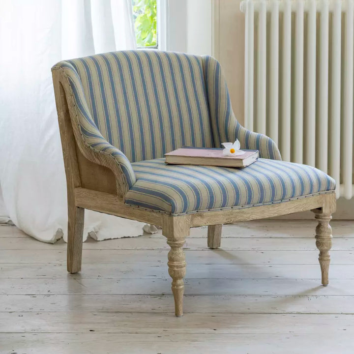 Margot Chair Ticking Stripe - Blue