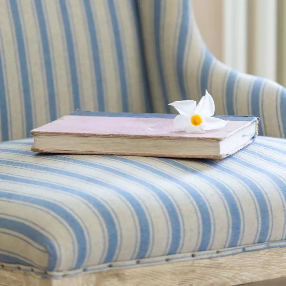 Margot Chair Ticking Stripe - Blue