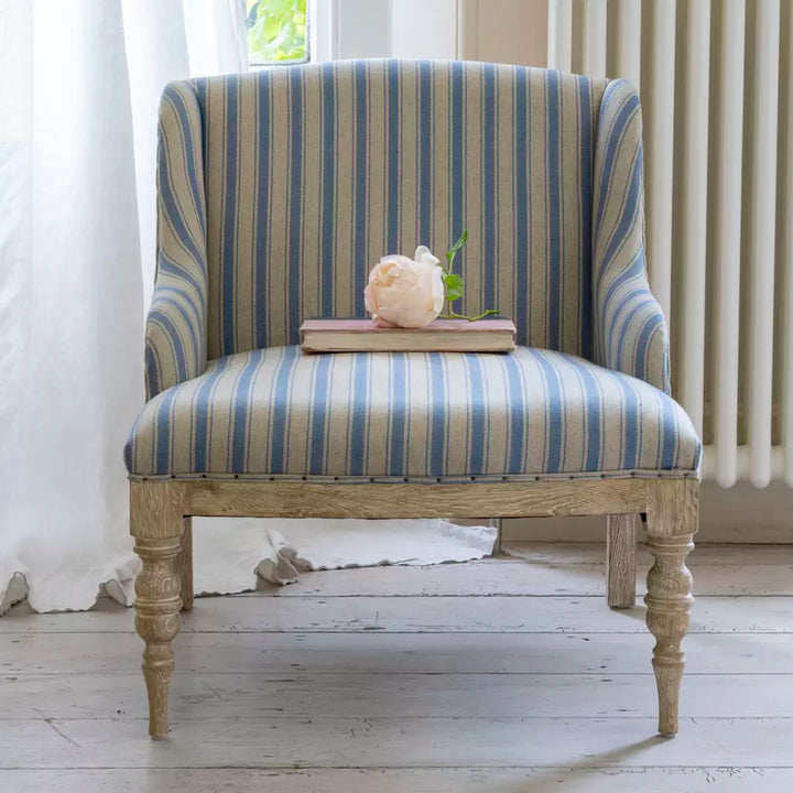 Margot Chair Ticking Stripe - Blue