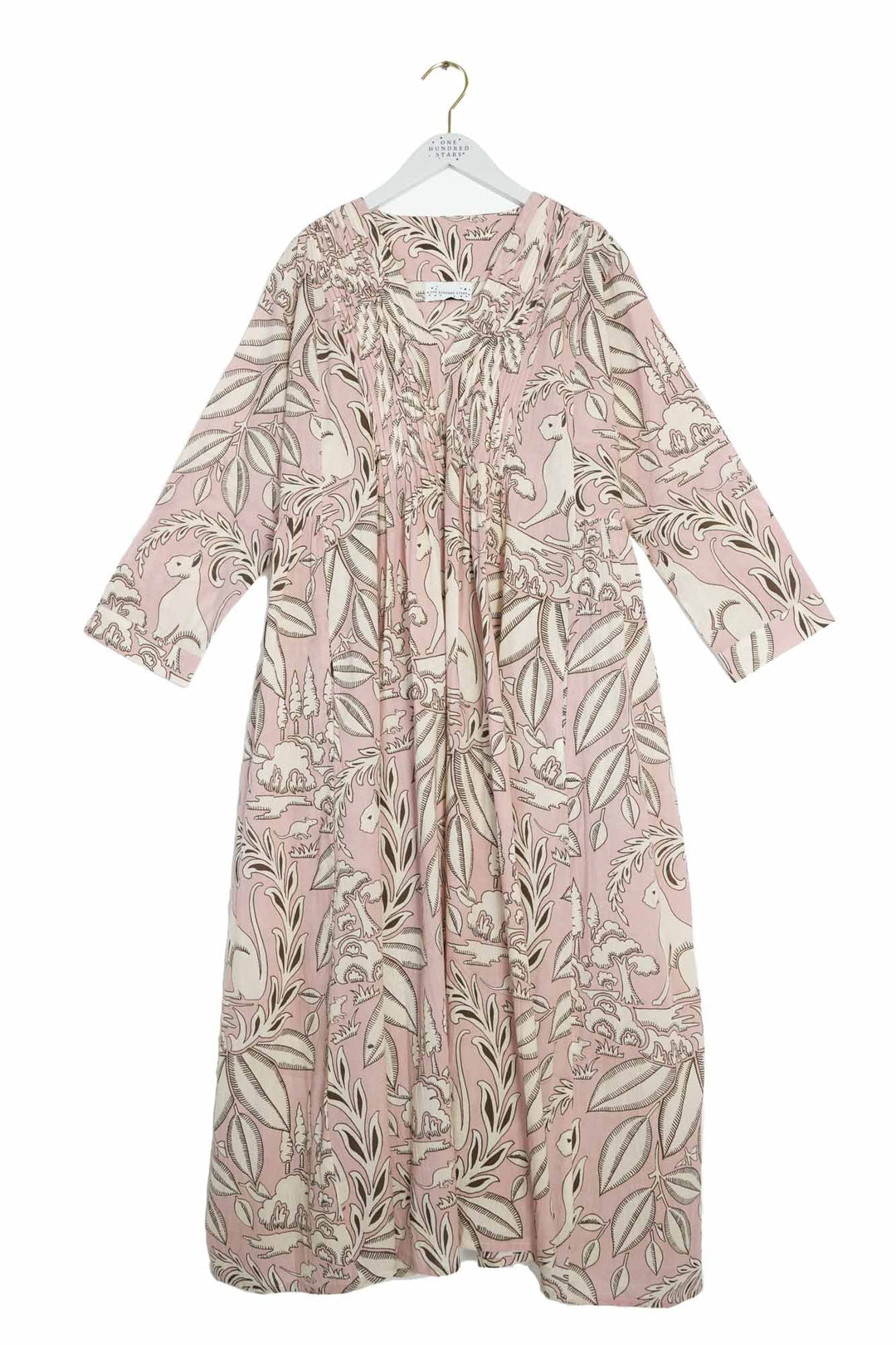 One Hundred Stars |Sphinx Pink Pinch Pleat Dress | Pink - Monica Luz