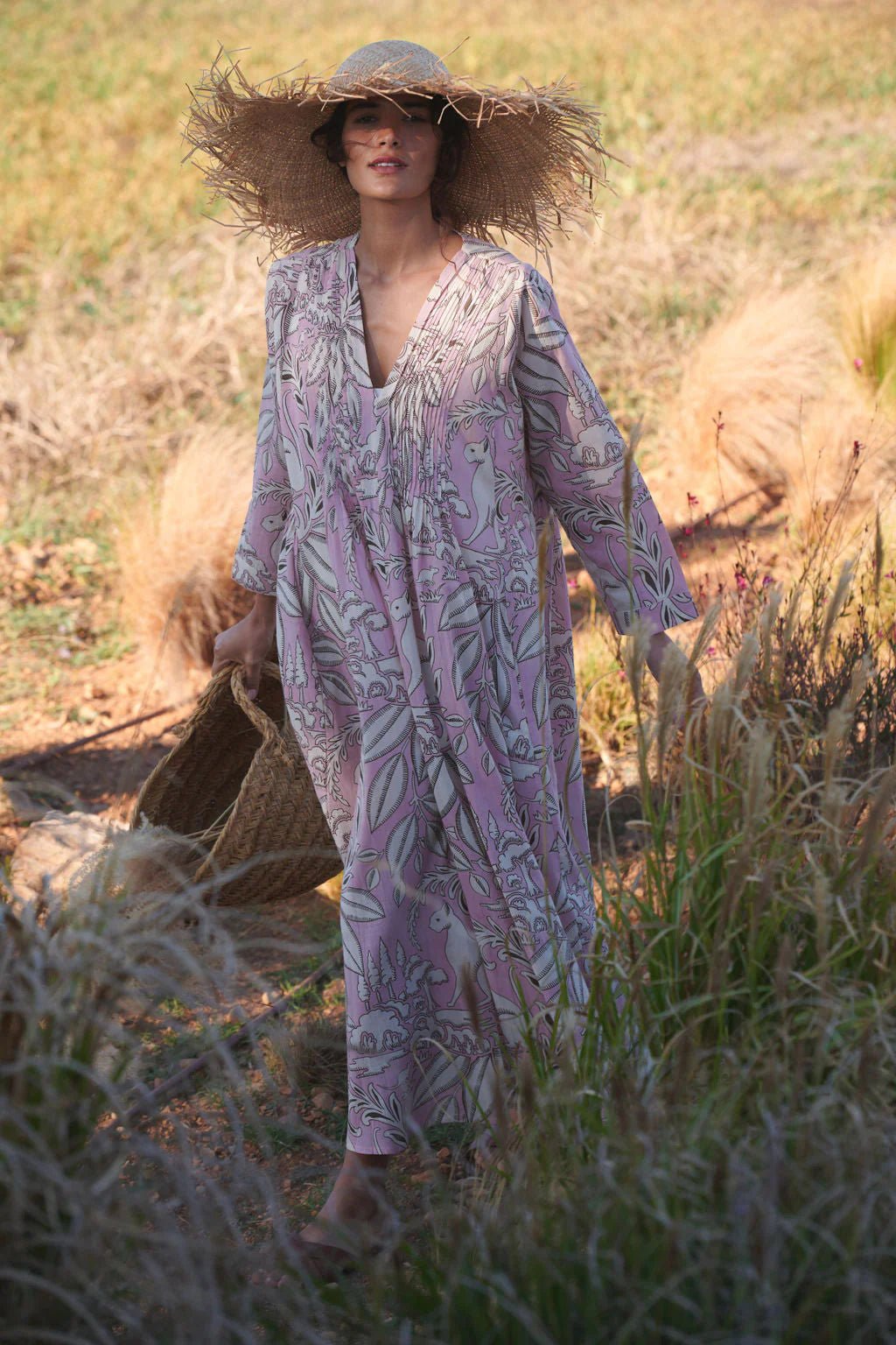 One Hundred Stars |Sphinx Pink Pinch Pleat Dress | Pink - Monica Luz
