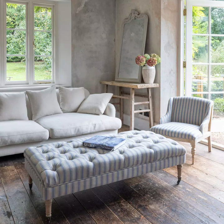 Ottoman Ticking Stripe - Blue