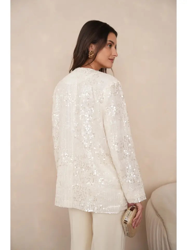 Catherine 2 in 1 mid length Sequin Jacket