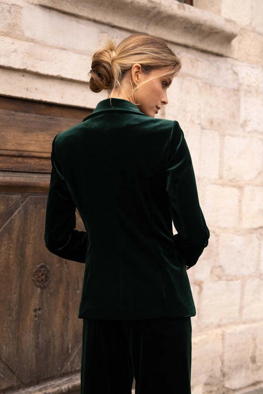 NEW Colours  | Victoria Velvet Blazer w| golden Military style buttons